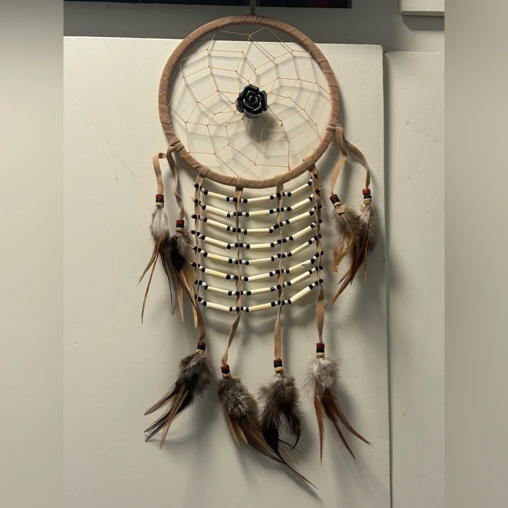 Bohemian Dreamcatcher with Feathers - Picture 1 of 2